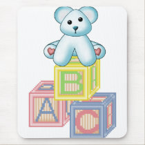 It's A Boy Blue Bear mousepads