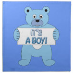 It's A Boy Blue Bear Napkins