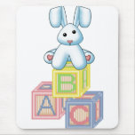 It's A Boy Blue Bunny Mouse Pad