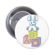 It's A Boy Blue Bunny Pins