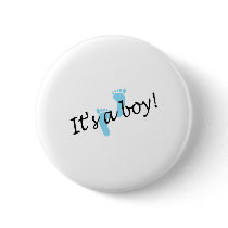It's A Boy (Blue Feet) buttons