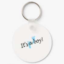 It's A Boy (Blue Feet) keychains by CelebrationZazzle It's A Boy (Blue Feet) keychains
