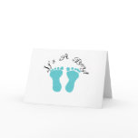 It's A Boy Blue Footprints cards