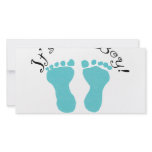 It's A Boy Blue Footprints Photo Cards