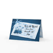 It's A Boy Blue Train Set Cards