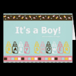 It's a Boy born in Vegas Baby Shower Card cards