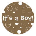 It's a Boy! Bubbles Envelope Sticker Seal by hummingbirdcake It's a Boy! Bubbles Envelope Sticker Seal