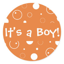 It's a Boy! Bubbles Envelope Sticker Seal