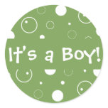 It's a Boy! Bubbles Envelope Sticker Seal