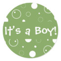 It's a Boy! Bubbles Envelope Sticker Seal by hummingbirdcake It's a Boy! Bubbles Envelope Sticker Seal