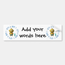 It's a boy! bumper stickers