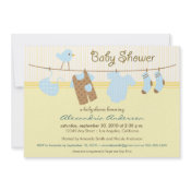 It's a Boy! Clothesline Baby Shower Invitation invitation