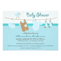 It's a Boy! Clothesline Baby Shower Invitation