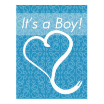 It's a Boy Custom Birth Announcement Postcard