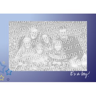 It's a boy! Customizable Star Photo Card