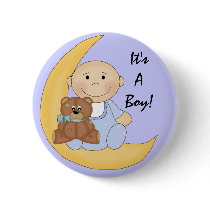 It's A Boy - Cute Baby Cartoon buttons