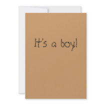 It's a boy! invitations