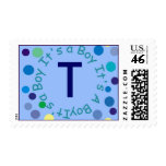 ITS A BOY LETTER T STAMPS