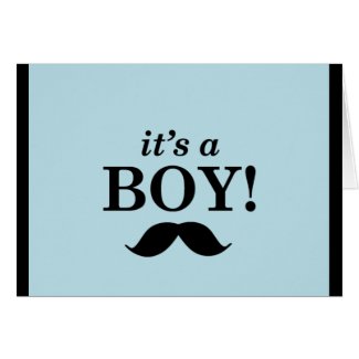 Its a boy - moustache design card