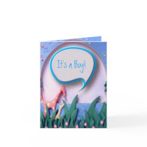 It's a Boy New Baby Announcement Card by elenaind It's a Boy New Baby Announcement Card