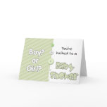 It's a Boy? or Girl? You're Invited to a Baby Show Greeting Card