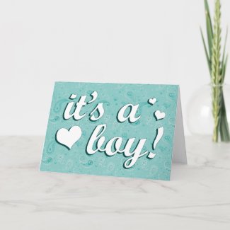 it's a boy! : paisley : (see inside) card