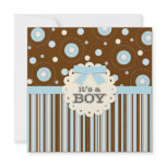 It's a Boy Pastel in Blue Stitches Baby Shower Invite