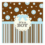 It's a Boy Pastel in Blue Stitches Baby Shower Invite