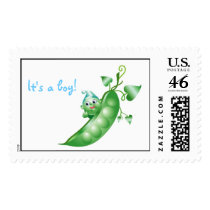 It's a boy! Pea in a Pod Postage Stamp by babyshowergalore It's a boy! Pea in a Pod Postage Stamp