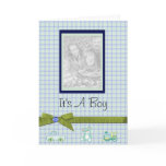 It's A Boy Personalized Baby Announcement Card