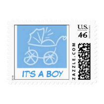 It's A Boy Postage Stamp
