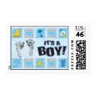 postcard - It's A Boy with baby footprints