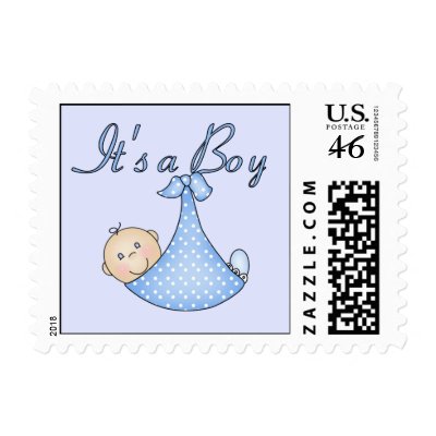 It's a Boy postage stamps by maternity_tees