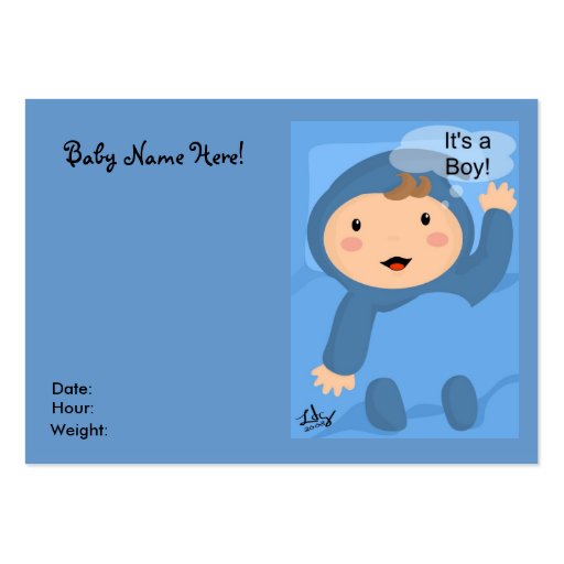 It S A Card Template it s a boy profile card large business cards pack of It S A Card Template it s a boy profile card large business cards pack of
