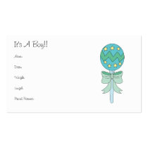 It's A Boy Profile Card business cards by lilink It's A Boy Profile Card business cards