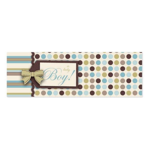It's a Boy! Skinny Gift Tag Business Card (front side)