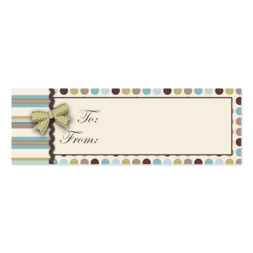 It's a Boy! Skinny Gift Tag Business Card (back side)