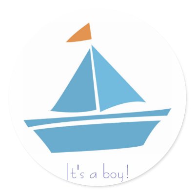 It's a boy! round stickers by sachajl