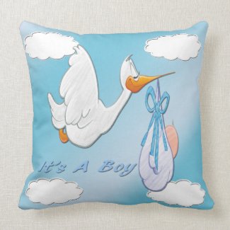 It's A Boy - Stork Keepsake Pillow