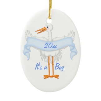 It&#39;s A Boy Stork Ornament