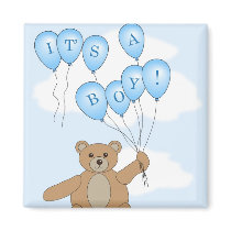 It's a Boy Teddy Bear Magnet
