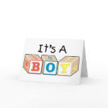 It's A Boy Toy Blocks cards