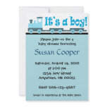 "It's A Boy!"  Toy Train Baby Shower Invitation