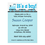 "It's A Boy!"  Toy Train Baby Shower Invitation