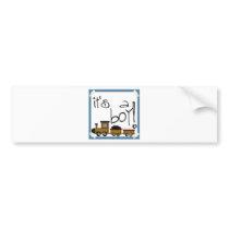 It's a Boy! Train design Bumper Sticker