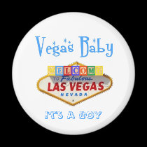 It's a BOY Vegas Baby Announcement! magnets