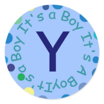 ITS A BOY "Y" stickers