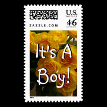 It's A Boy Yellow Roses - Customizable stamps