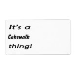 It's a cakewalk thing! custom shipping label