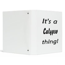 It's a calypso thing! vinyl binders
